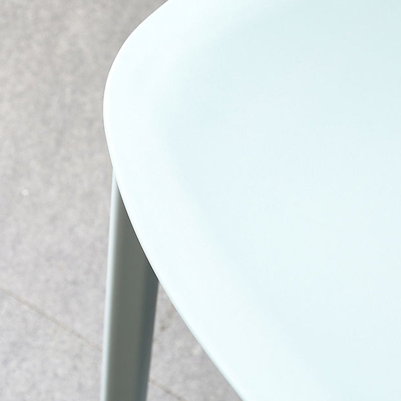 Plastic Armless Dining Chairs Scandinavian Open Back Dining Side Chair