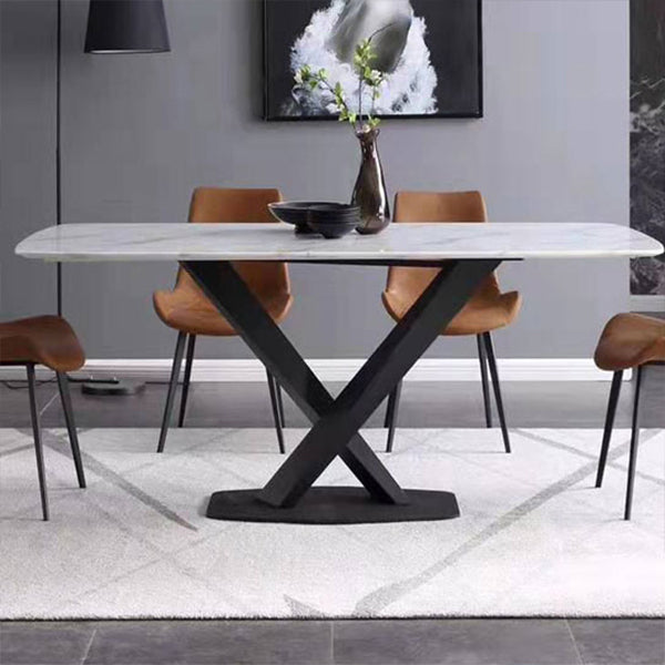 Faux Leather and Metal Side Chair Set Upholstered Side Dining Chairs