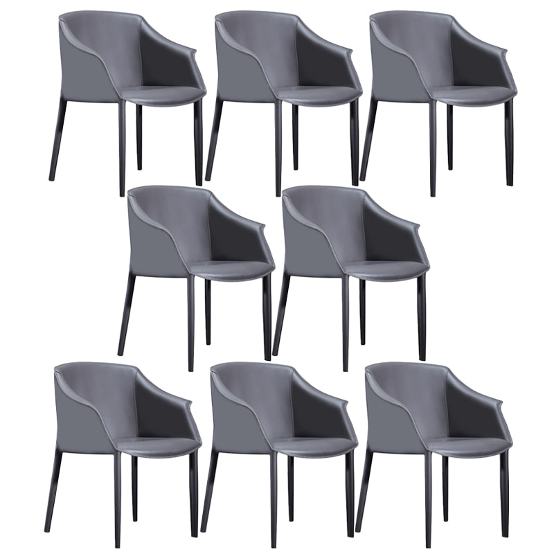 Faux Leather Dining Arm Chair Contemporary Dining Room Chair