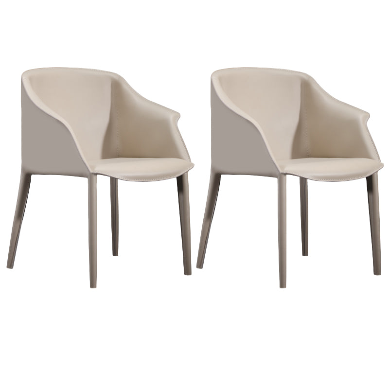 Faux Leather Dining Arm Chair Contemporary Dining Room Chair