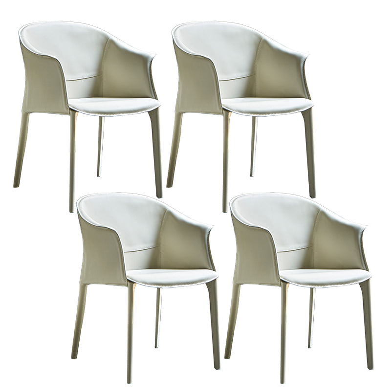 Faux Leather Dining Arm Chair Contemporary Dining Room Chair