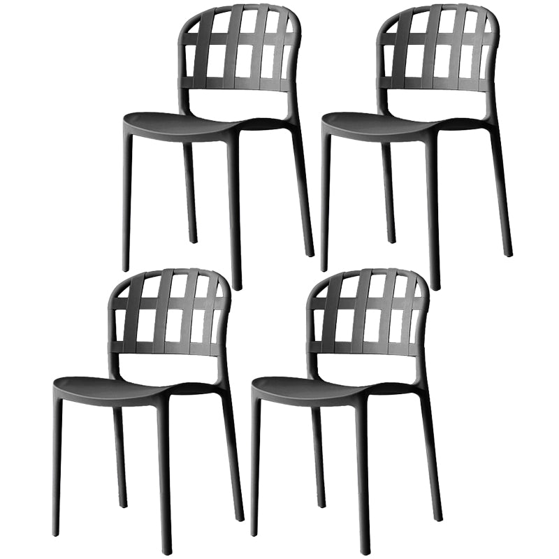 Plastic Armless Dining Chairs Scandinavian Style Home Dining Side Chair