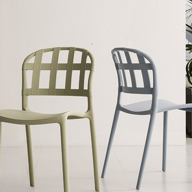 Plastic Armless Dining Chairs Scandinavian Style Home Dining Side Chair
