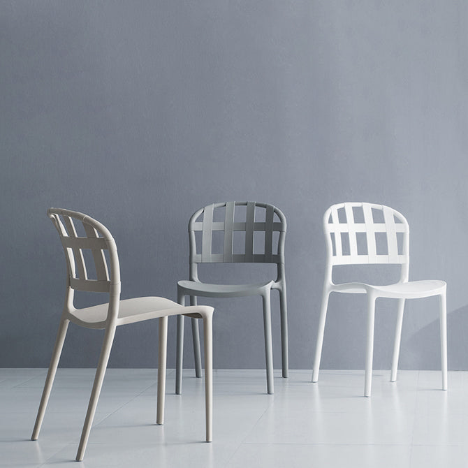 Plastic Armless Dining Chairs Scandinavian Style Home Dining Side Chair