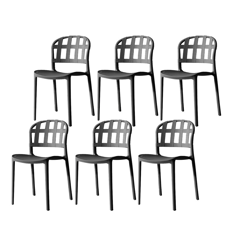 Plastic Armless Dining Chairs Scandinavian Style Home Dining Side Chair