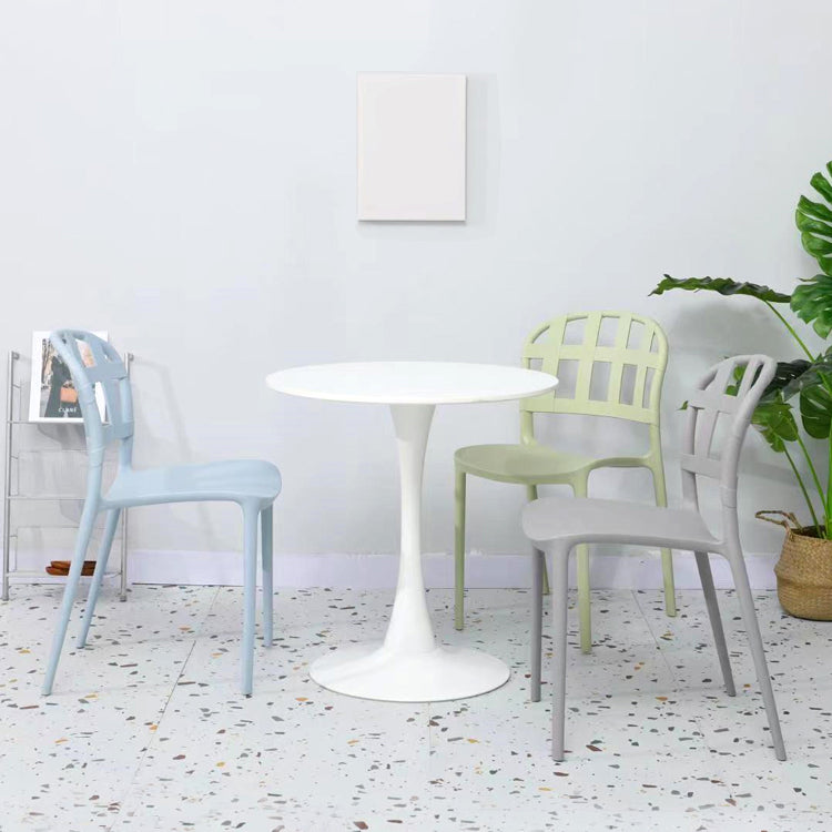 Plastic Armless Dining Chairs Scandinavian Style Home Dining Side Chair