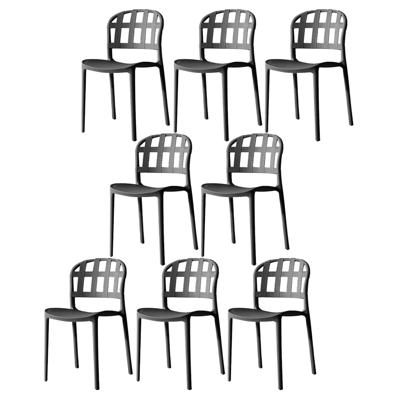 Plastic Armless Dining Chairs Scandinavian Style Home Dining Side Chair