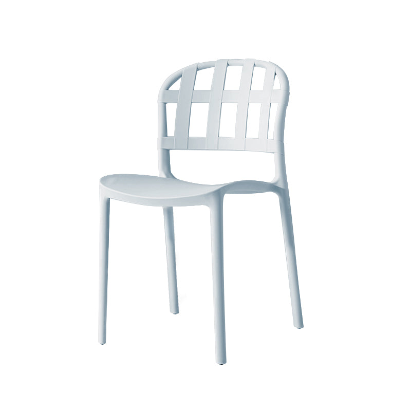 Plastic Armless Dining Chairs Scandinavian Style Home Dining Side Chair