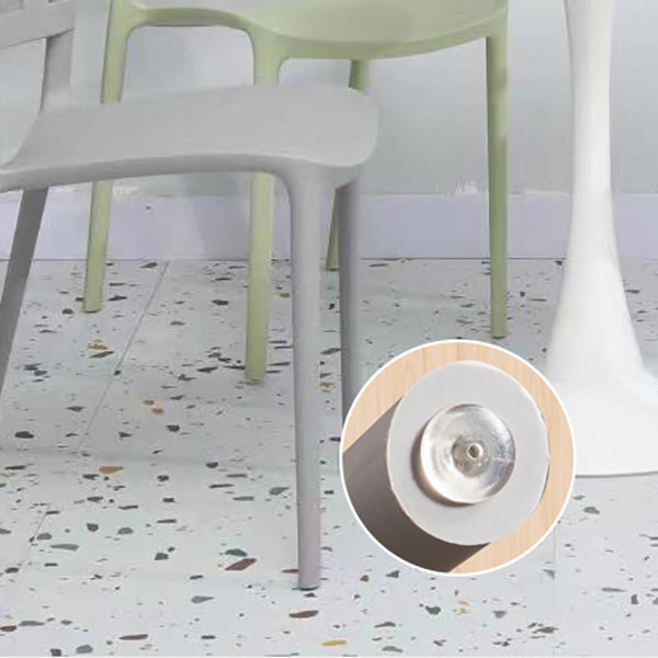 Plastic Armless Dining Chairs Scandinavian Style Home Dining Side Chair
