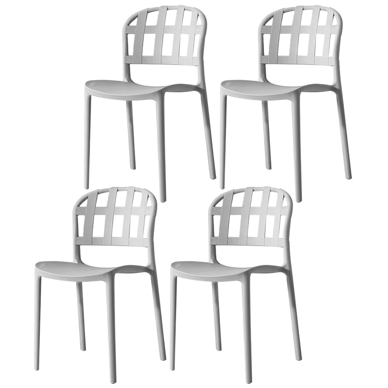 Plastic Armless Dining Chairs Scandinavian Style Home Dining Side Chair
