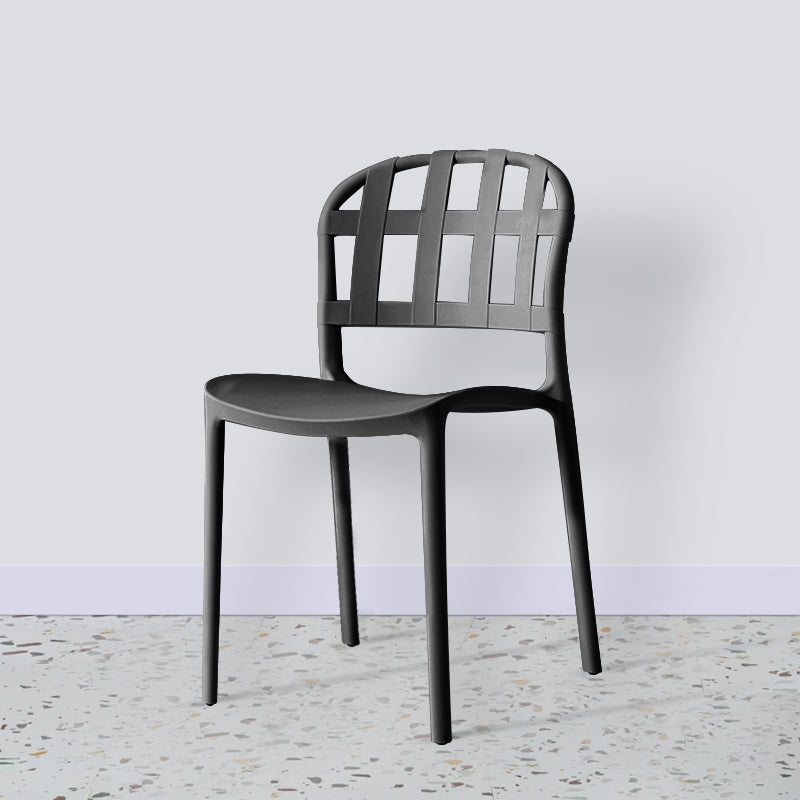 Plastic Armless Dining Chairs Scandinavian Style Home Dining Side Chair