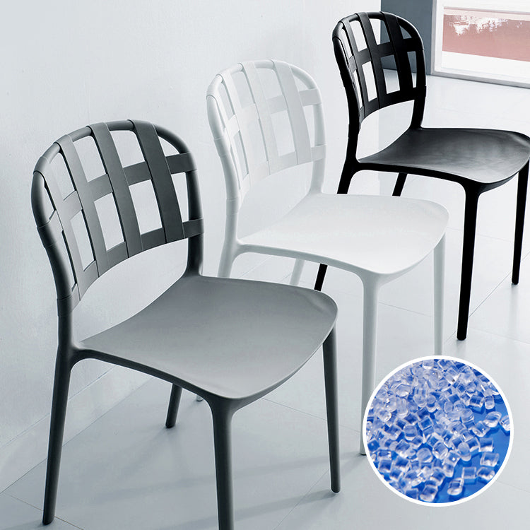 Plastic Armless Dining Chairs Scandinavian Style Home Dining Side Chair