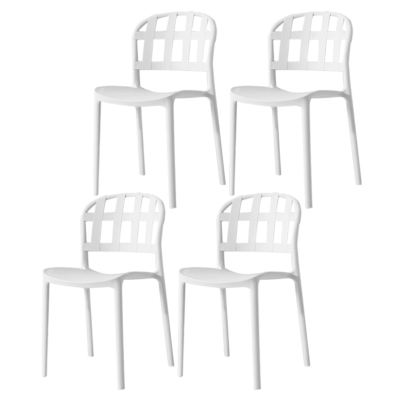 Plastic Armless Dining Chairs Scandinavian Style Home Dining Side Chair