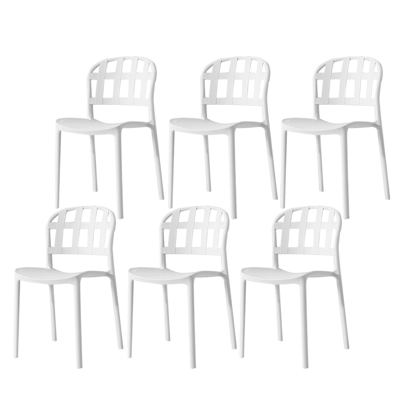 Plastic Armless Dining Chairs Scandinavian Style Home Dining Side Chair