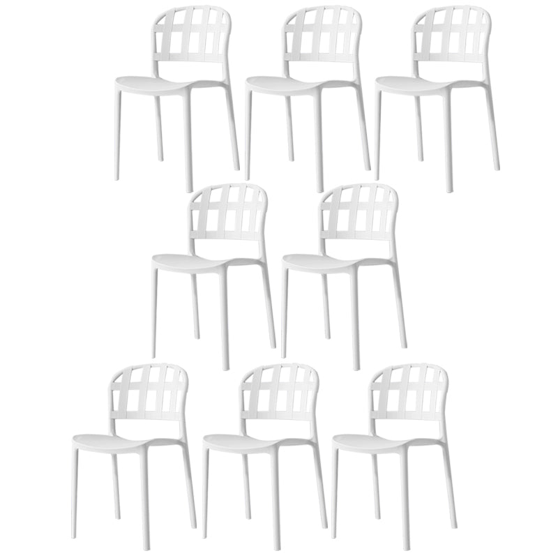 Plastic Armless Dining Chairs Scandinavian Style Home Dining Side Chair