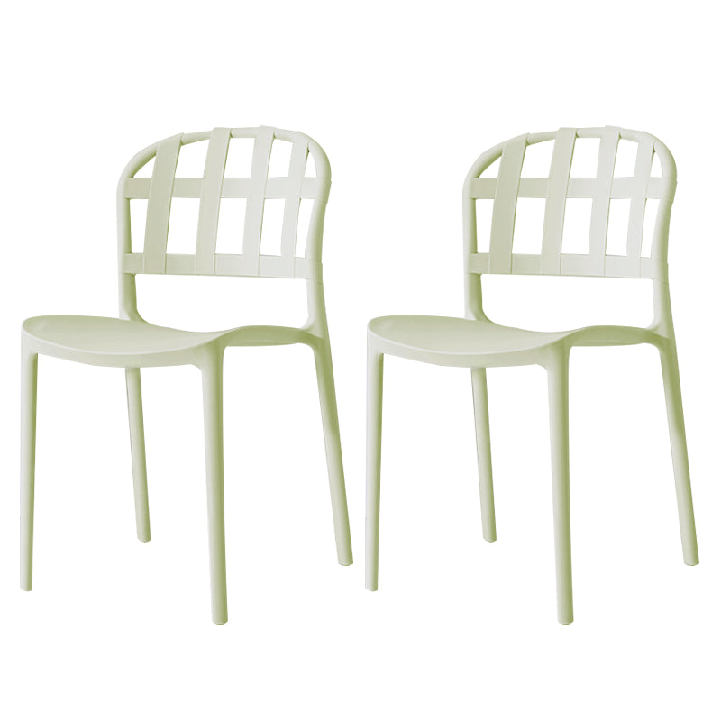 Plastic Armless Dining Chairs Scandinavian Style Home Dining Side Chair