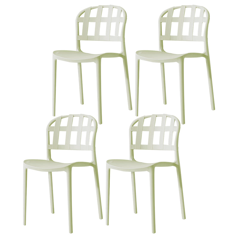 Plastic Armless Dining Chairs Scandinavian Style Home Dining Side Chair