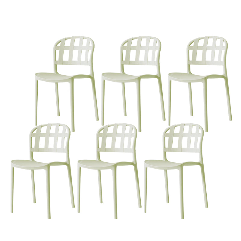 Plastic Armless Dining Chairs Scandinavian Style Home Dining Side Chair