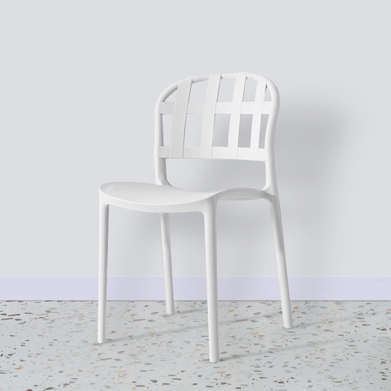 Plastic Armless Dining Chairs Scandinavian Style Home Dining Side Chair