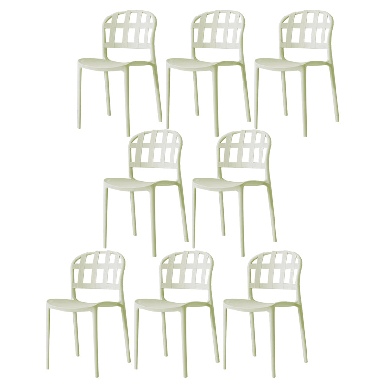 Plastic Armless Dining Chairs Scandinavian Style Home Dining Side Chair