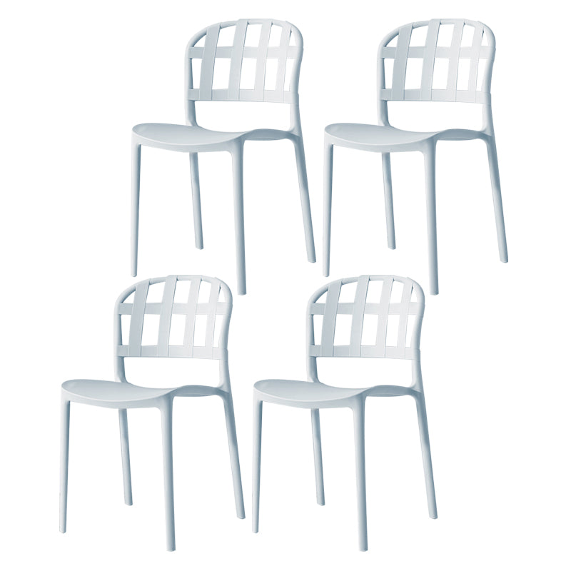 Plastic Armless Dining Chairs Scandinavian Style Home Dining Side Chair