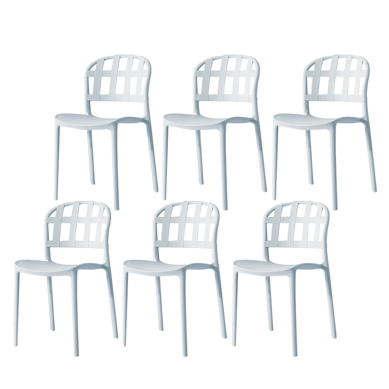 Plastic Armless Dining Chairs Scandinavian Style Home Dining Side Chair