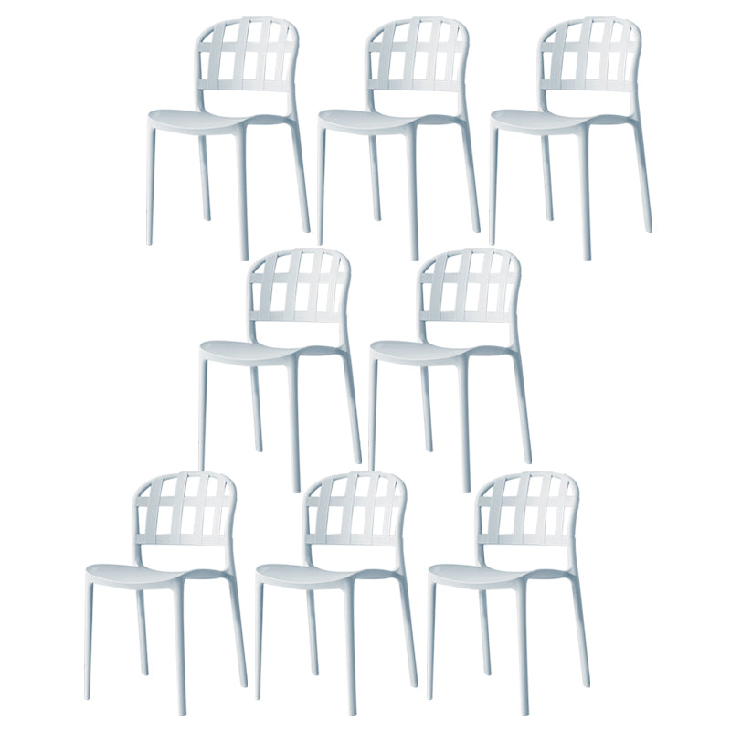 Plastic Armless Dining Chairs Scandinavian Style Home Dining Side Chair