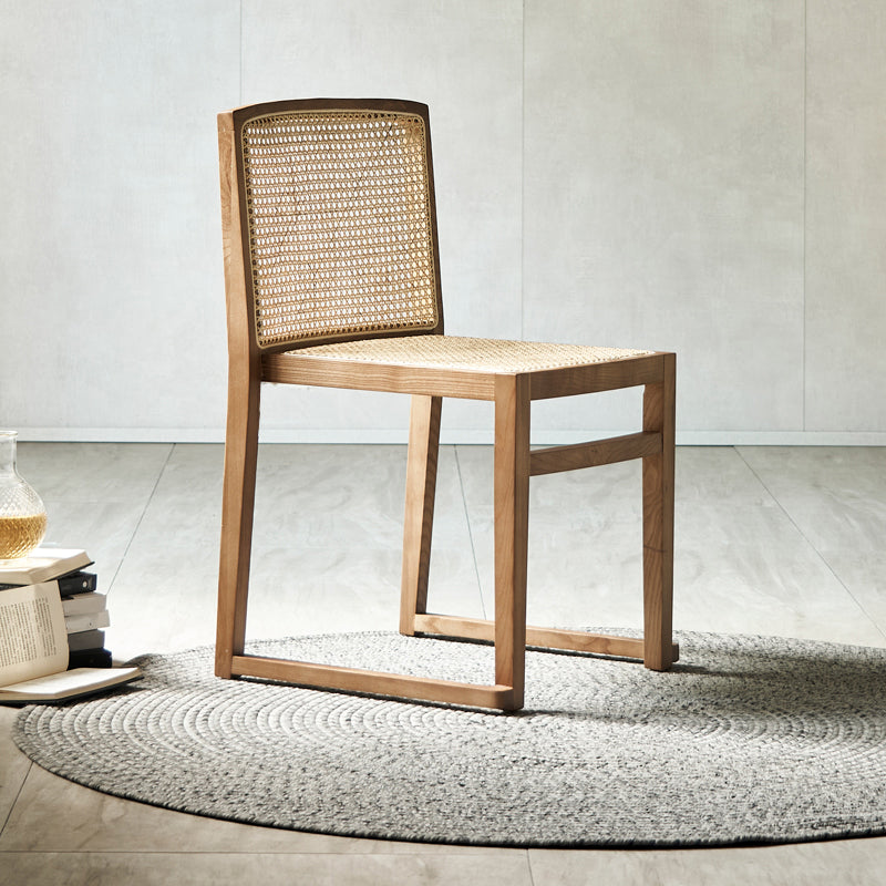 Traditional Style Dining Chairs Armless Chair with Wood Legs for Home