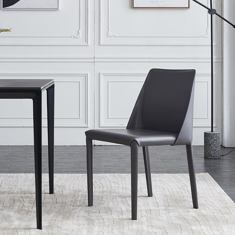 Faux Leather Dining Side Chair Contemporary Dining Room Chair