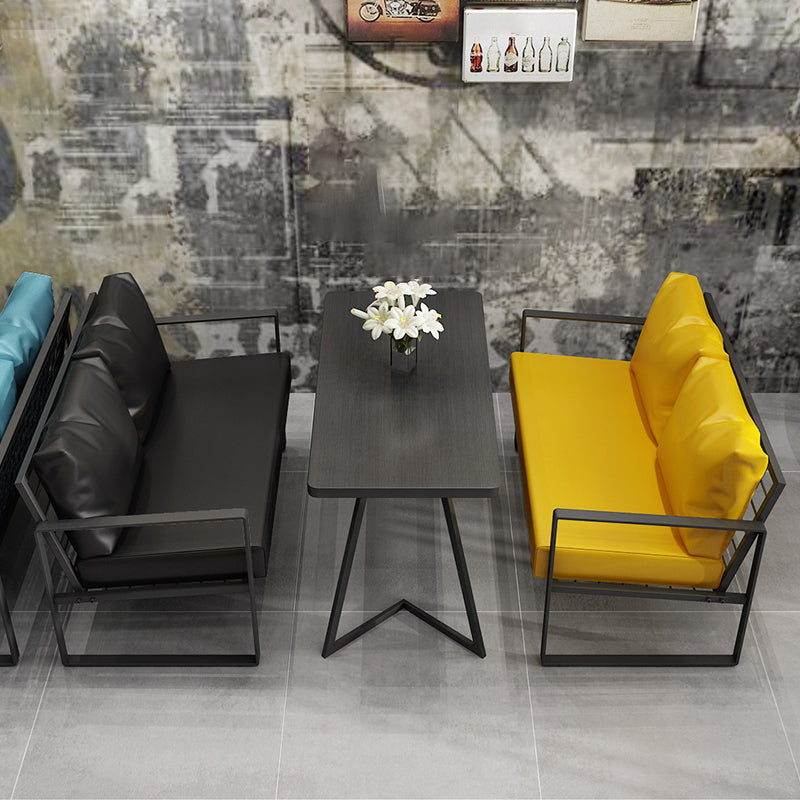 26.77" W Faux Leather Square Arm Sofa Contemporary Sofa for Living Room