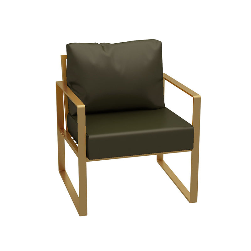 26.77" W Faux Leather Square Arm Sofa Contemporary Sofa for Living Room