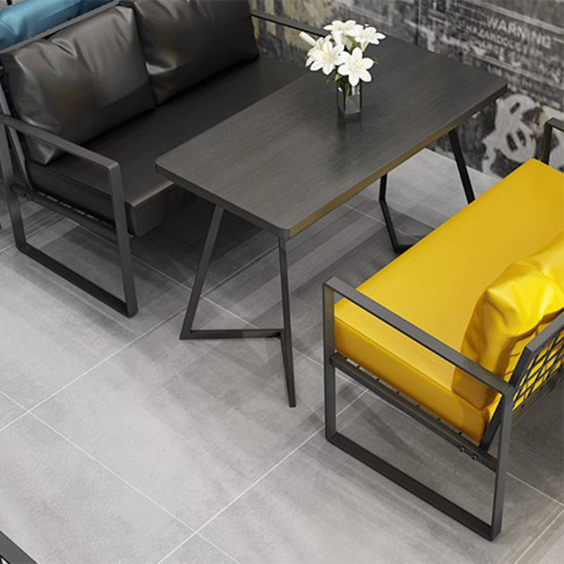 26.77" W Faux Leather Square Arm Sofa Contemporary Sofa for Living Room