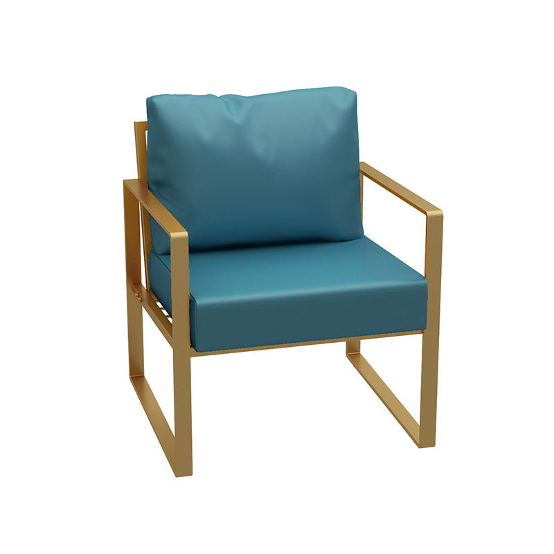 26.77" W Faux Leather Square Arm Sofa Contemporary Sofa for Living Room