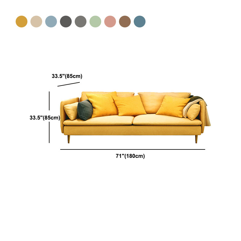 Contemporary Cushions Standard Pillow Top Arm Slipcovered Sofa