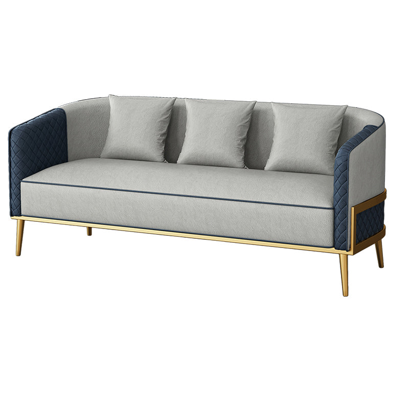 27.55" W x 29.52" H Faux Leather Sloped Arm Sofa Contemporary Standard Sofa