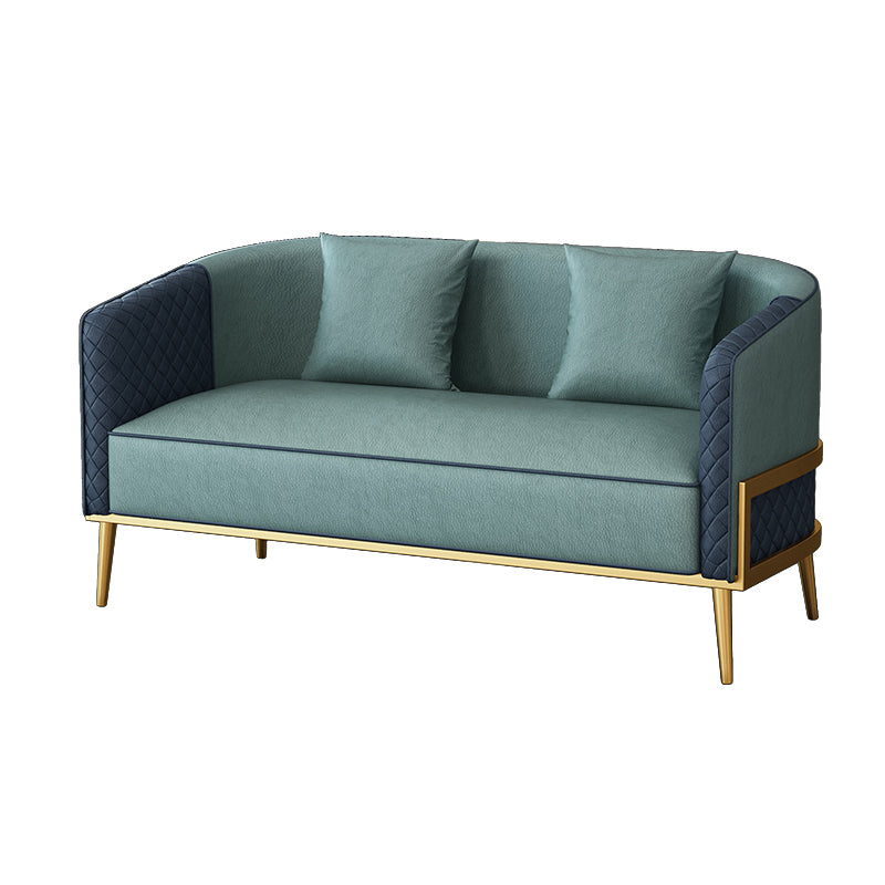 27.55" W x 29.52" H Faux Leather Sloped Arm Sofa Contemporary Standard Sofa