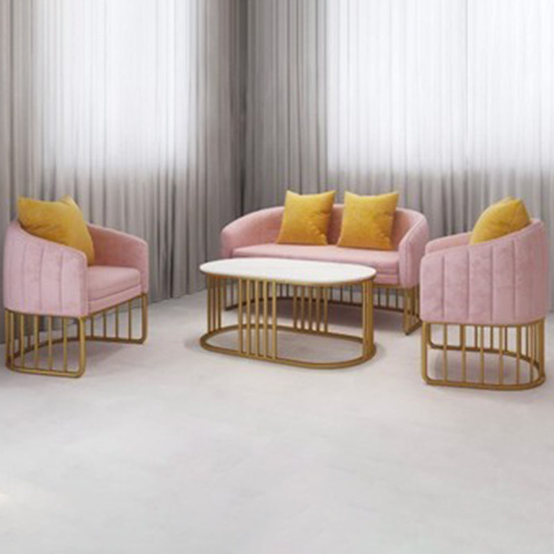 25.59" W x 29.52" H Velvet Tuxedo Arm Sofa Contemporary Standard Sofa with Tight Back