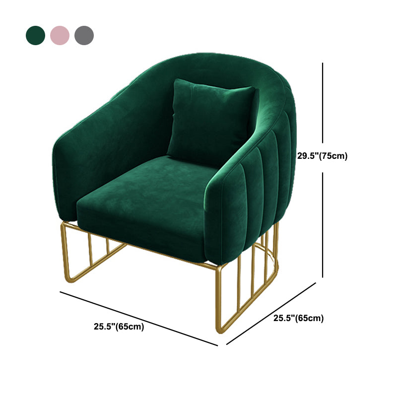 25.59" W x 29.52" H Velvet Tuxedo Arm Sofa Contemporary Standard Sofa with Tight Back