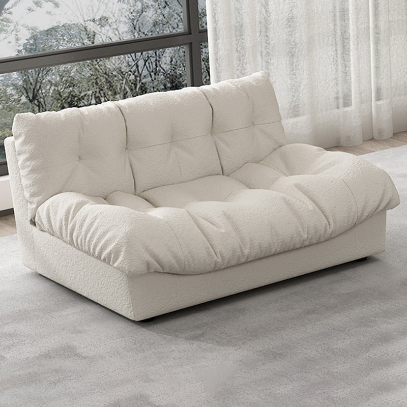 35.43" W x 30.70" H Armless Sofa Contemporary Standard Sofa with Biscuit Back