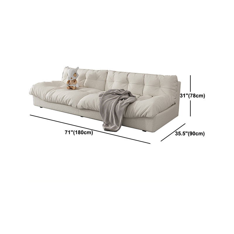 35.43" W x 30.70" H Armless Sofa Contemporary Standard Sofa with Biscuit Back
