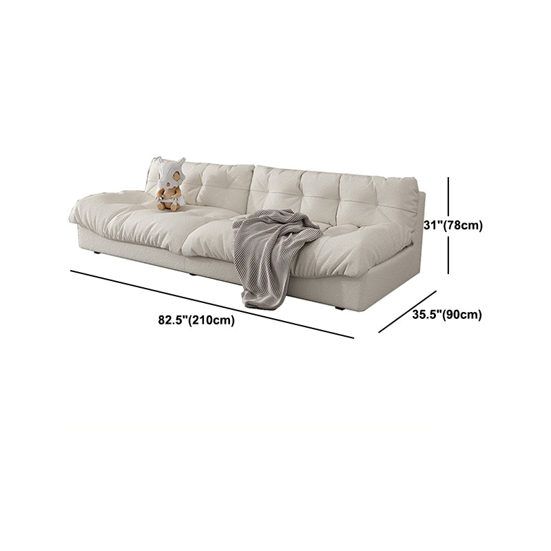 35.43" W x 30.70" H Armless Sofa Contemporary Standard Sofa with Biscuit Back