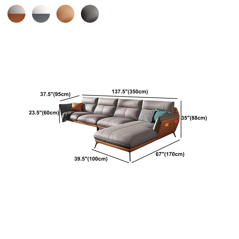 Modern Style Sofa Bed Imitation Leather Armrest Cushioning Back Sofa