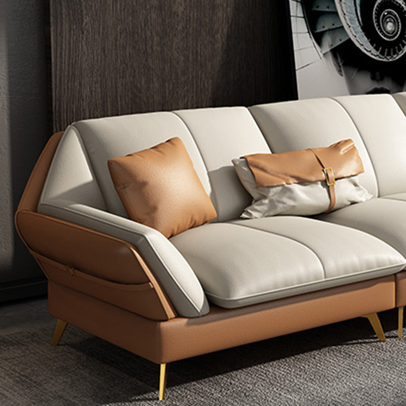 Collapsible Armrest Cushioned Backrest Sofa Bed Sponge Padded Sofa