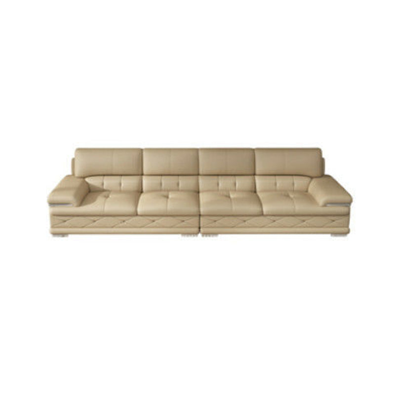 Upholstered Armrest Cushioned Back Sponge Padded Sofa Bed Grey/yellow Sofa