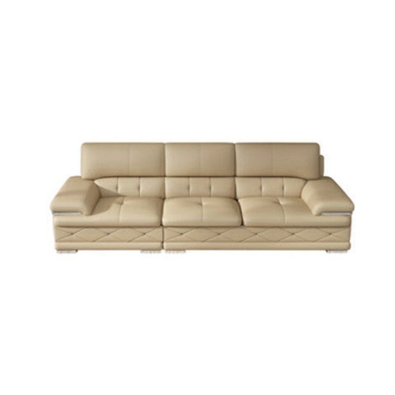 Upholstered Armrest Cushioned Back Sponge Padded Sofa Bed Grey/yellow Sofa