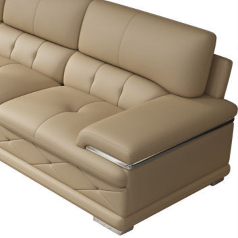 Upholstered Armrest Cushioned Back Sponge Padded Sofa Bed Grey/yellow Sofa