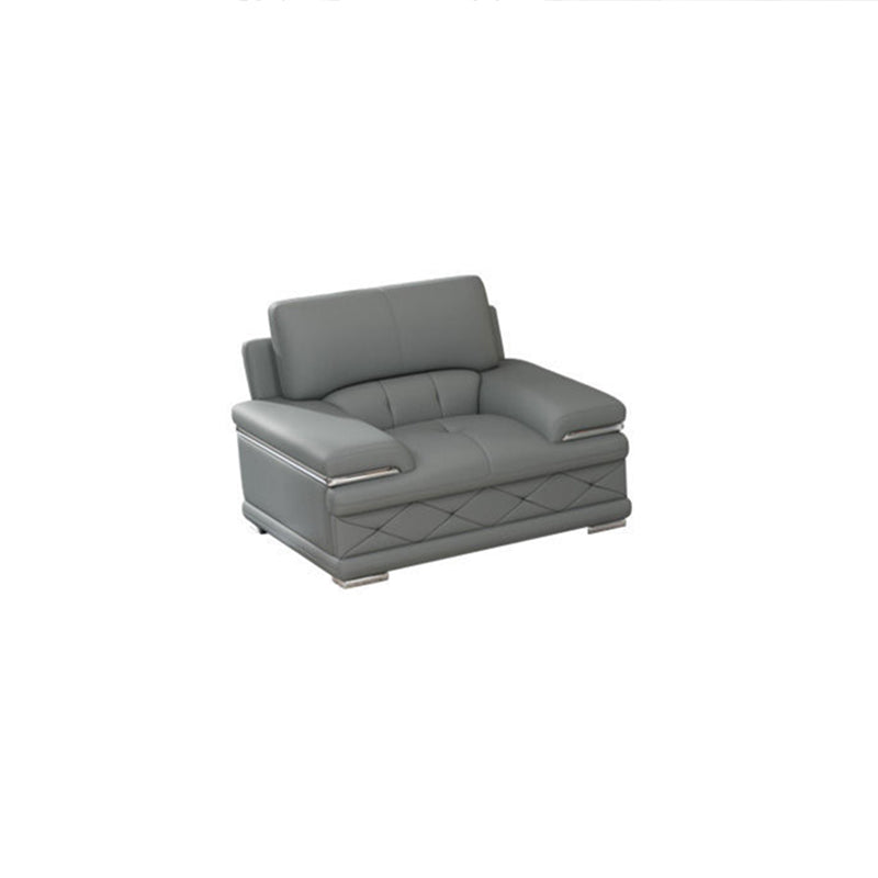 Upholstered Armrest Cushioned Back Sponge Padded Sofa Bed Grey/yellow Sofa