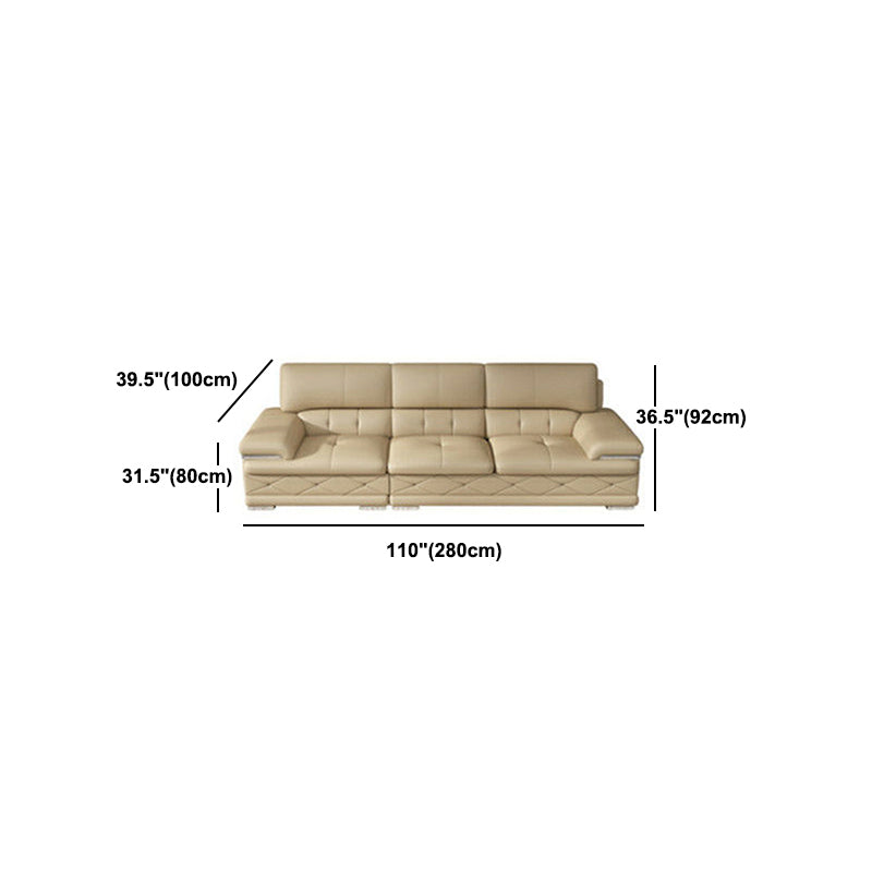 Upholstered Armrest Cushioned Back Sponge Padded Sofa Bed Grey/yellow Sofa