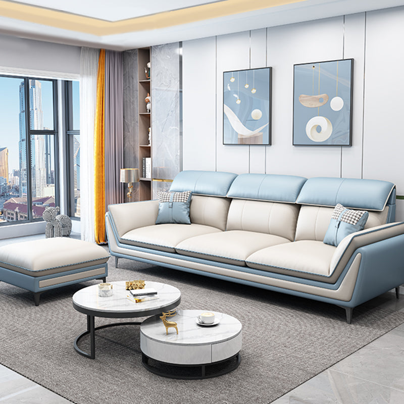 Faux Leather Flared Arm Sofa/Sectional for Liiving Room and Apartment