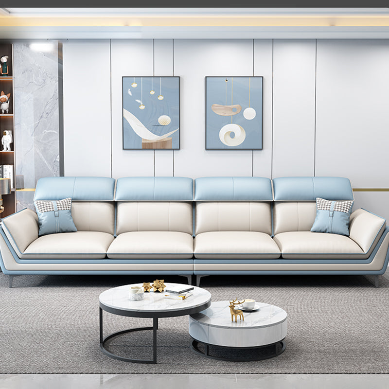 Faux Leather Flared Arm Sofa/Sectional for Liiving Room and Apartment